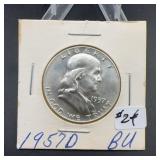 1957-D Franklin - sharp looking coin!