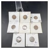 Lot of ten Indian Head Pennies (1901-1908)