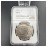1924 S Peace Silver Dollar NGC AU 55