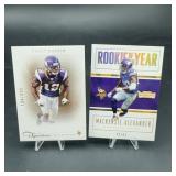 Vikings Harvin & Alexander Numbered Football Cards