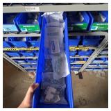 Various Fastenal Fasteners in Blue Bin