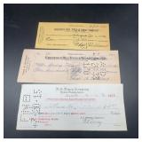 1915 and 1933 Bank Checks