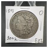 1893-O Morgan Silver Dollar