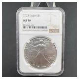 2023 American Silver Eagle NGC MS70 $1 Coin