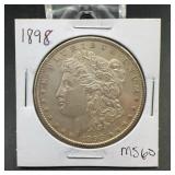 1898 Morgan Silver Dollar MS60