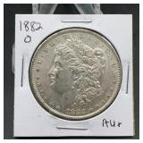 1882-O Morgan Silver Dollar AU+