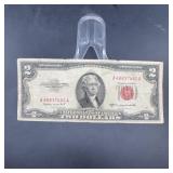 1953B Red Seal $2 US Note A68837482A