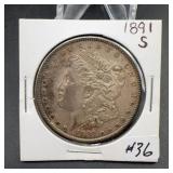 1891-S Morgan Silver Dollar