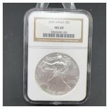 2005 American Silver Eagle $1 MS69 NGC