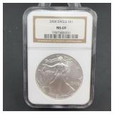 2004 American Silver Eagle NGC MS69 $1 Coin