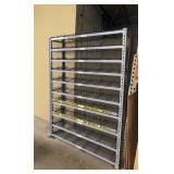 Heavy-Duty Rivet Rack with 9 Shelves, Empty