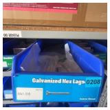 Galvanized Hex Lag Screws 1/4 x 2-1/2 Coarse Threa