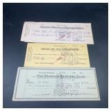 1930s Cancelled Bank Checks, Pennsylvania & Texas