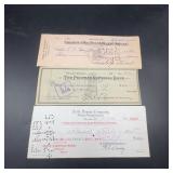 3 Early Canceled Checks 1915-1936 Assorted Banks
