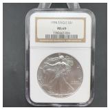 1994 American Silver Eagle $1 NGC MS69