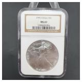 1995 Silver Eagle $1 NGC MS69 Coin