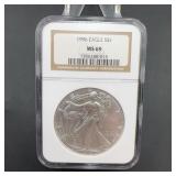 1996 American Silver Eagle $1 NGC MS69