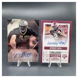 Vonn Bell & Speedy Noil Autograph Football Cards
