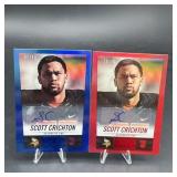 Scott Crichton Autographed Rookie Cards Lot/2