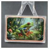 Red-Eyed Tree Frog 5 oz .999 Copper Art Bar