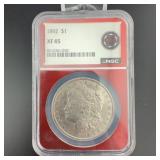 1892 Morgan Silver Dollar NGC XF45