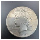1921 Peace Dollar Silver Coin