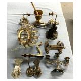 Lot of assorted brass items, Assortiment