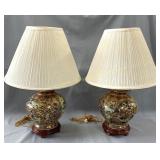 (2) Oriental table lamps, Lampes de table