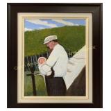 Allen Sapp oil on canvas 11' x 14' Huile sur