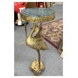 Victorian-style accent table with green marble