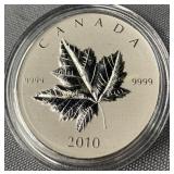 2010 Canada Maple Leaf 9999 1 ounce fine silver