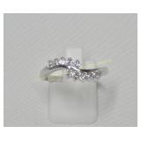 Sterling silver cubic zirconia ring. Bague en