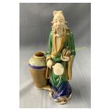Oriental earthenware figurine orientale en