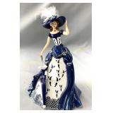Rowena porcelain figurine en porcelaine, Blue