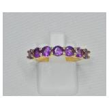 Sterling silver gold plated amethyst (2.17 cts)