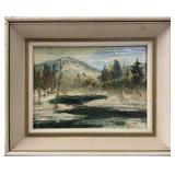 Oil on panel signed Gagnon ? Huile sur panneau