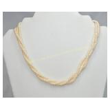 567 Pearls (3mm) necklace with sterling silver