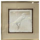 Wesley WESS Smith 3D hand cast paper art Egret