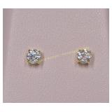 Sterling silver gold plated moissanite (2.00 cts)