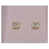 Sterling silver gold plated moissanite (1.00cts)