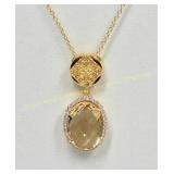 Sterling silver gold plated citrine (7.75 cts) &