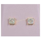 Sterling silver gold plated moissanite (2.00 cts)