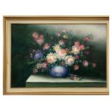 Oil on canvas signed indistinctly 24' x 36' Huile