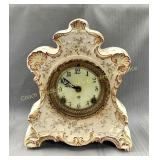 Ansonia porcelain mantle clock. Horloge de