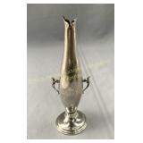 .900 Silver bud vase ï¿½ fleurs en argent .900, 8'H