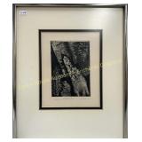 Monic signed etching, Gravure 5.75' x 7.75'