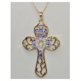 Sterling silver gold plated tanzanite (1.44cts) &