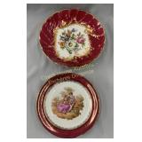 (2) Limoges plates, assiettes, 9'dia., 10' dia.