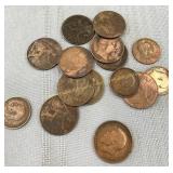 Assorted British coins, Assortiment de piï¿½ces de