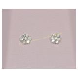 Sterling silver moissanite (0.50cts) earrings
